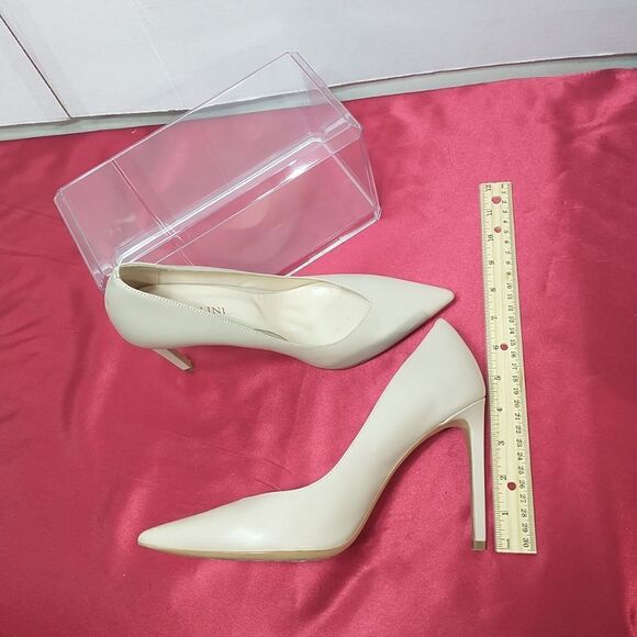 Pazolini Beige Patent Leather Heel Pump Shoes Size 38.5/US 8.5. - Picture 12 of 14
